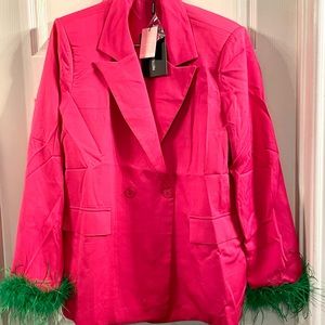 Pink oversized blazer